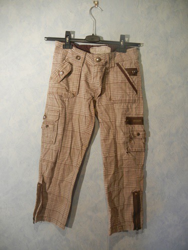 beige-braune 3/4 Hose 