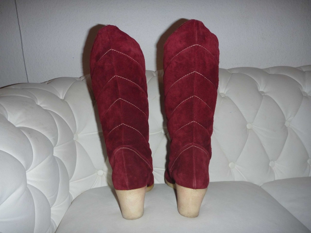 Stiefel - Wildleder - rot - Futter Lammfell - Gr. 39/40