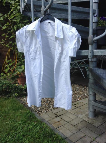 Weiße bluse kurzarm 