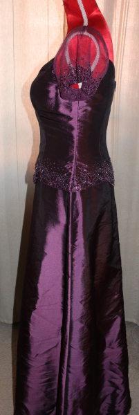 Abendkleid, festliches Kleid Brombeere/berry Gr. S