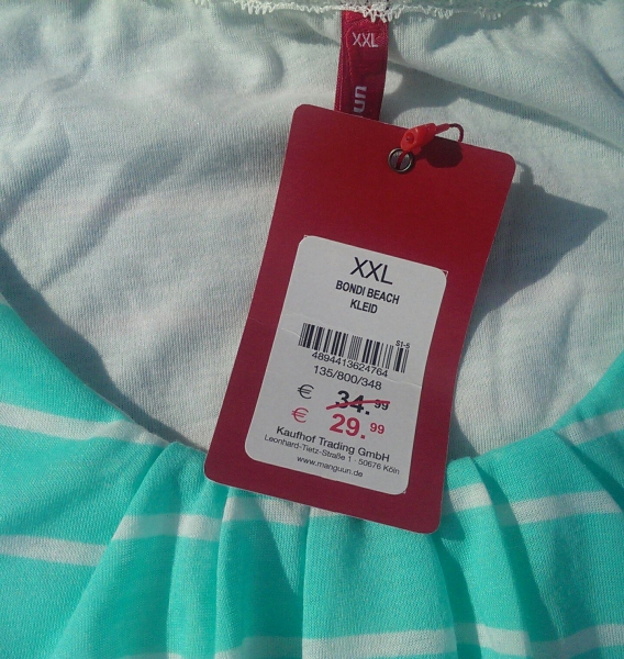 NEU Strandkleid von manguun fällt aus wie L