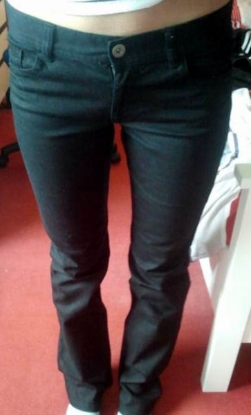 schwarze Jeans Hose von H&M Gr. 38 s/m