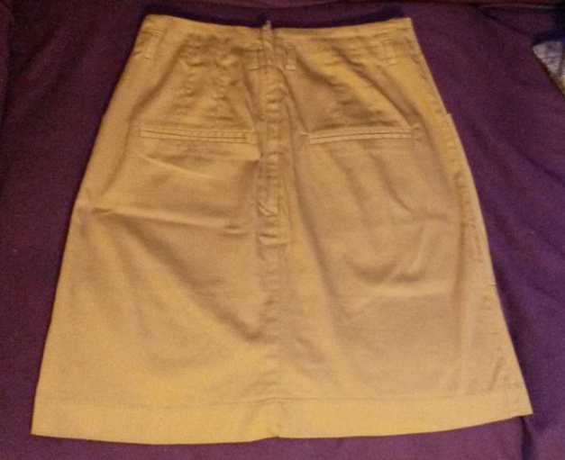 Schicker Caramel Brauner Rock mit Taschen