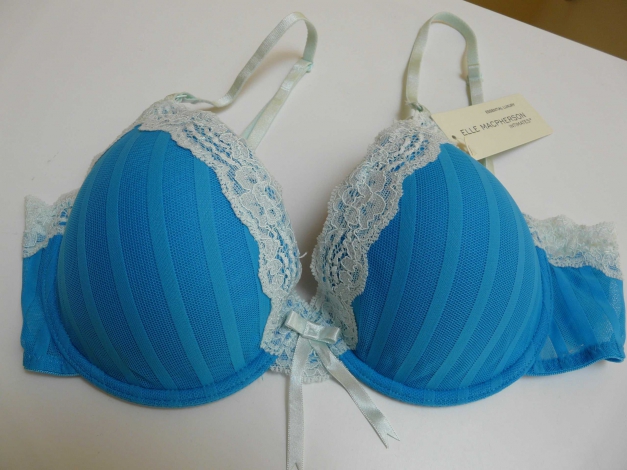 Elle Macpherson Intimates BH 80B Sheer Ribbons Blau
