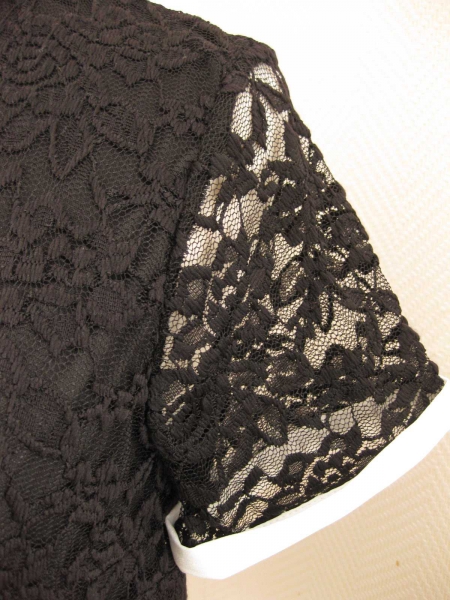 Primark Spitzentop Bubikragen schwarz Gr. 6 (32-34) *NEU mit Etikett*