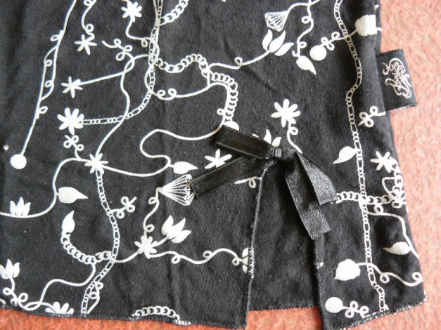 Spaghettitop schwarz-silber Gr. S