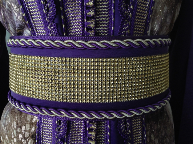 Marokkanischer Dfin mit Gürtel, Jellaba, Takschita, Abaya, Kaftan