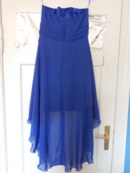 Blaues Vokuhila-Kleid