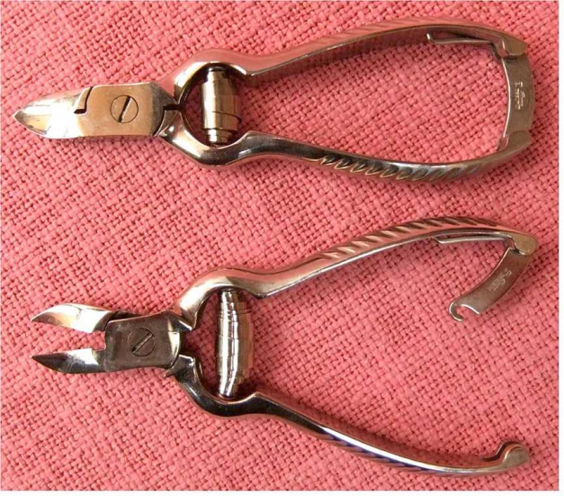 2 x Nagelzange von Mörser Solingen - 13 cm Länge, vernickelt 