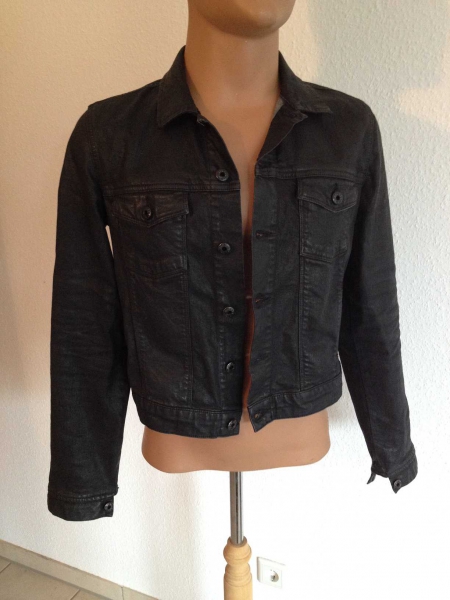 Diesel / Jeansjacke in Lederoptik 