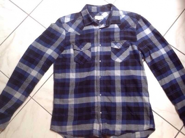 Diesel Holzfäller Hemd blau schwarz in Größe L Hipster