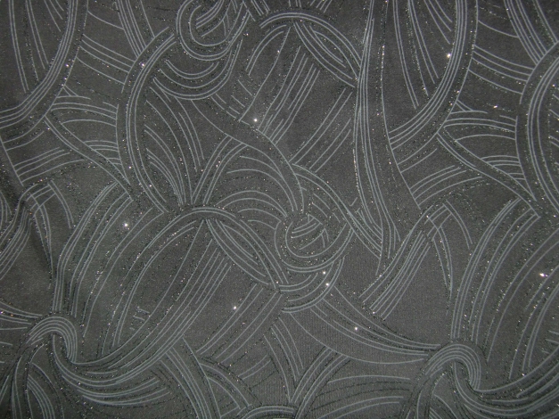 Festlicher, femininer Rock, schwarz, silber