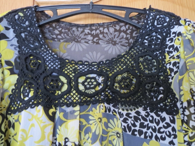 Tunika/Kleid, mit Spitze, 3/4 Arm