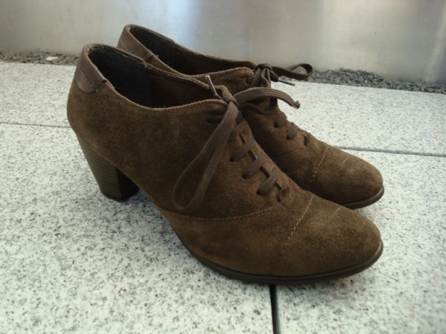 Braune Schnürpumps, Pumps, Vintage, Retro, Wildleder, Veloursleder, #Varese