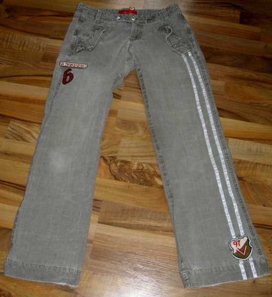 Damen 7/8 Jeans in grau, Größe 36#9588