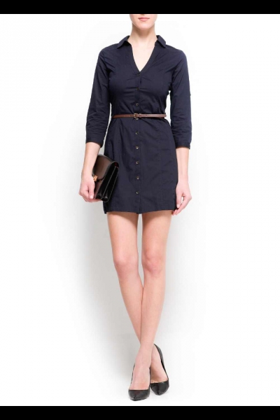 Mango Hemdblusenkleid Blusenkleid Hemdkleid