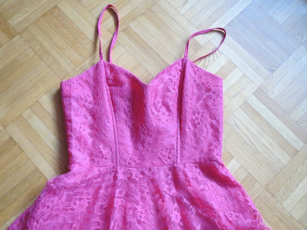 Kleid, Cocktailkleid, Gr.36/38, rosa, Spitze, neu#