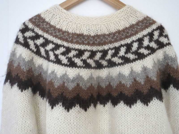 Wunderschöner vintage Strickpulli/Jacke aus Island 