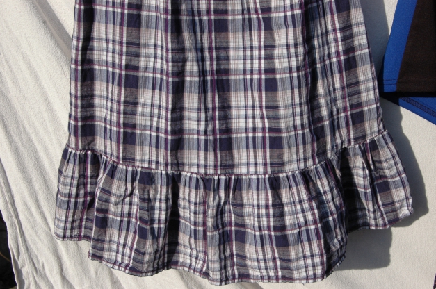 kariertes Sommerkleid, blau lila kariert