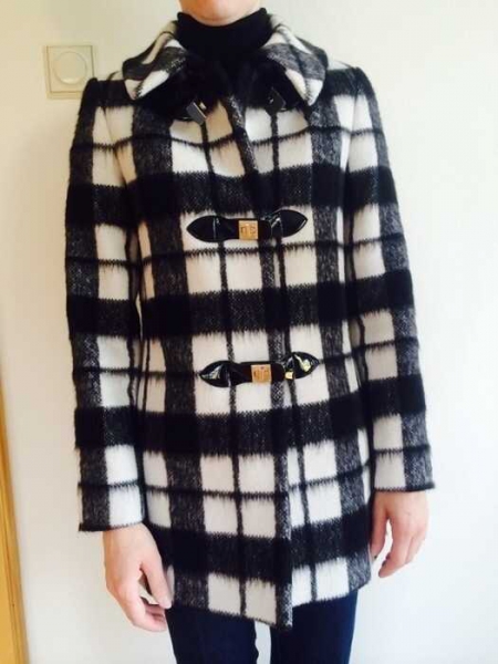 Tolle Übergangs-/Winterjacke schwarz/weiß