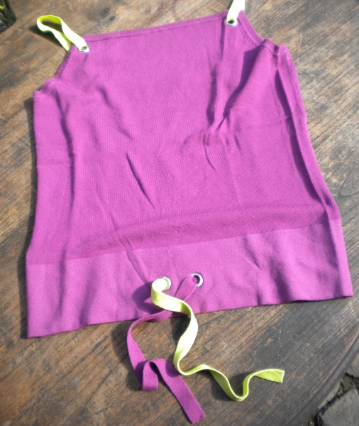 Mango Suits Fein Strick Pulli Top Spaghettiträger ärmellos magenta Boho