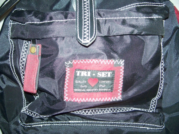 Schwarzer Freizeitrucksack/ Mamirucksack im Vintage-Style