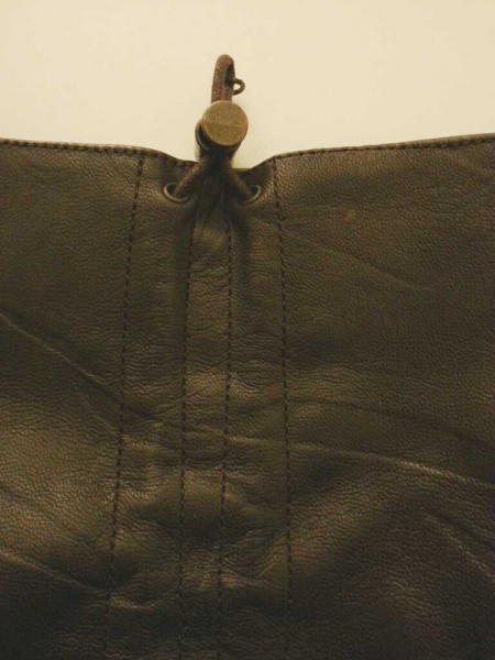 Neu! Braune spitz zulaufende hohe Lederstiefel mit seitlich verstellbarer Raffung Gr. 38 / Ungetragen!