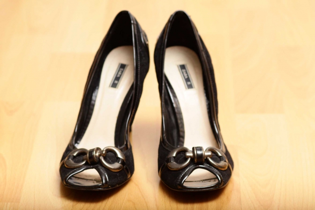 Zara Pumps schwarz Peeptoes