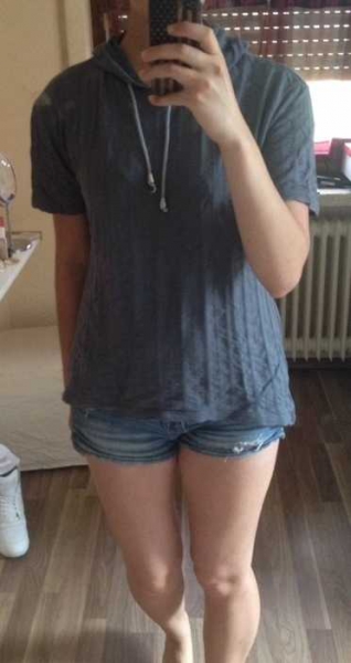 blau/graues T- shirt