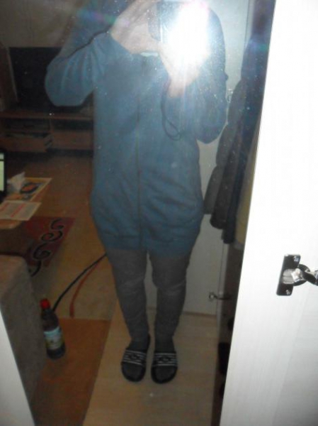 petrol farbende Strickjacke