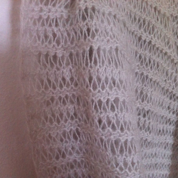 Weißer Wollschal Strickschal Oversize