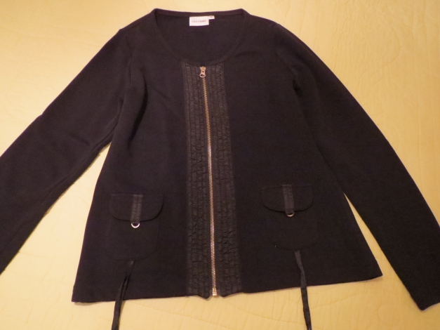Damen Sweatjacke,schwarz,Reißverschluss