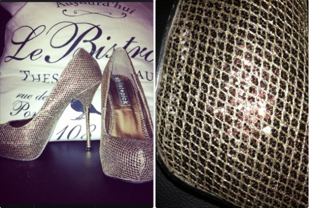 Plateau High Heels gold 38