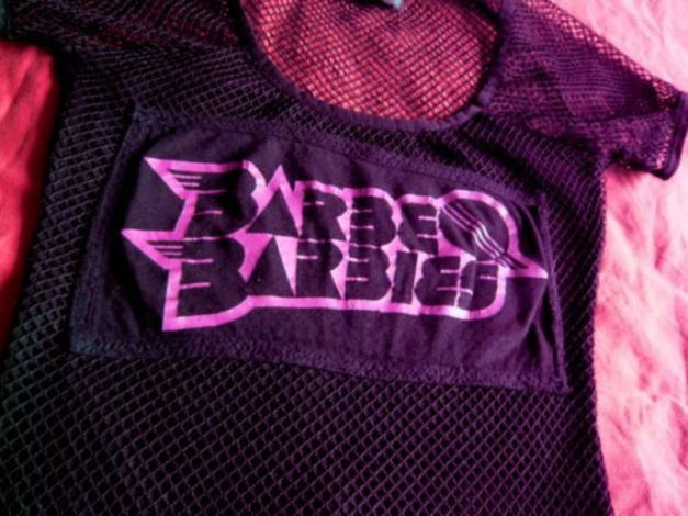DIY Barbe-Q-Barbies Fishnet-Shirt *Lip Service* *The 69 Eyes* *Gothic* *Punk* *Finnland*