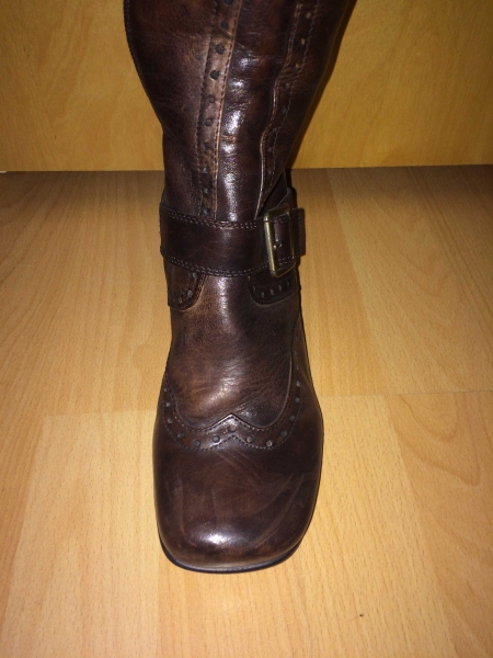 Schöne braune Lederstiefel Gr. 40