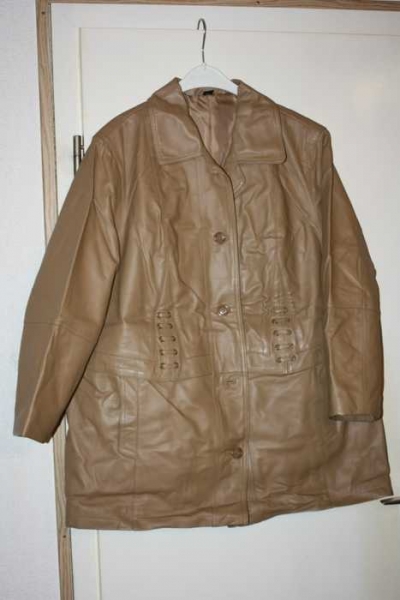 Lederjacke, echtes Leder, braun, camel, cognac, Gr. 46