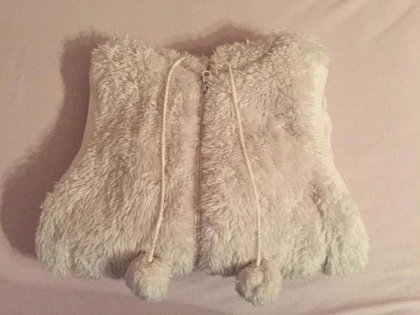 Teddybärweste in weiß