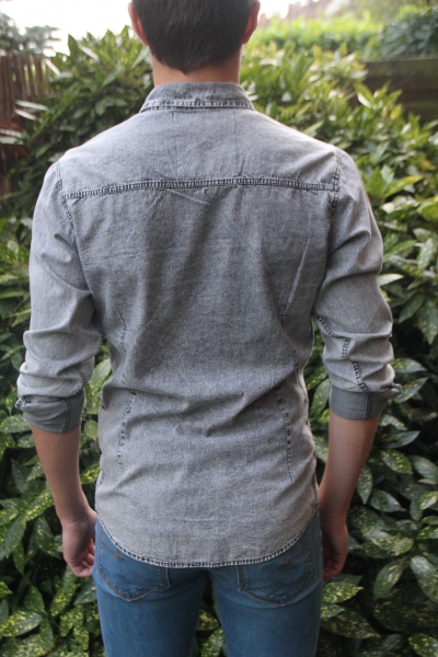 Jeans Hemd Grau !Solid Gr. S