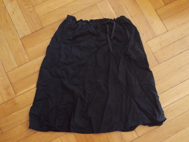 Schlichter gerader Leinen-Rock, H&M, Gr. 38, schwarz