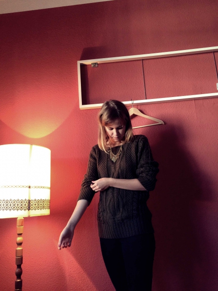 Grüner Strickpulli Vintage