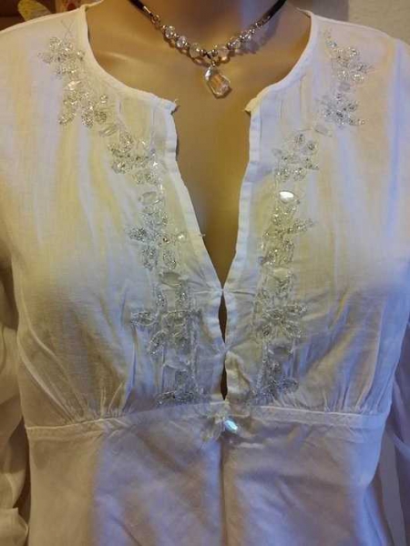 Süsse Weiße Bluse mit steinchen von Amisu / Amisu