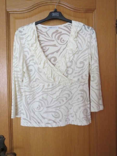 Oberteil (sehr schick),3/4Arm,leicht transparent