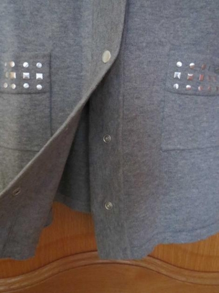 Strickjacke(lang), NEU,grau