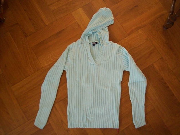 Kapuzenpullover Damen hellblau Größe M