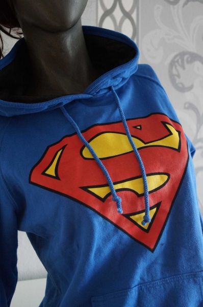 Superman DC Fan Hoodie L 40 auch M 38 mit Kapuze 