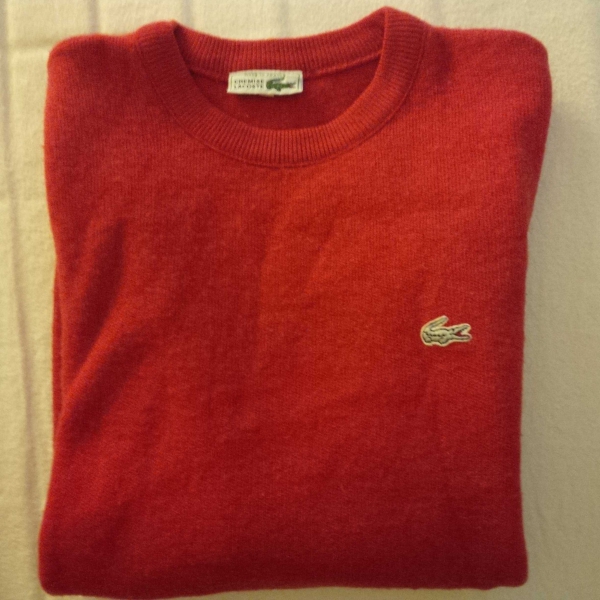 Lacoste xl pullover rot wolle, guter zustand