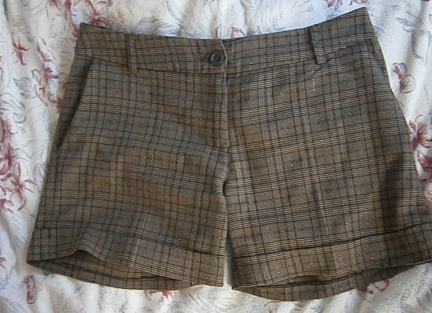 Karierte Stoffshorts