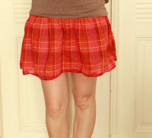 karierter Minirock in leuchtenden Farben