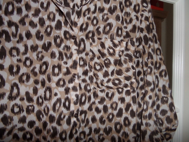 Vokuhila Leoparden Bluse von H&; 36 / S 3/4 Ärmlig 