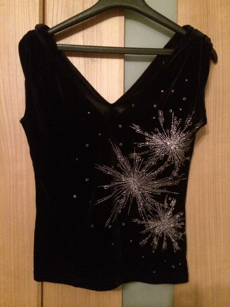 Top mit Samt Größe 38